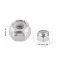 Uxcell 5 16-18 Unc Nylon Insert Hex Lock Nuts 304 Stainless Steel Plain Finish 50pcs