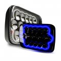 H6054 Led Headlights 7x6 5x7 In Sealed Beam With Blue Drl Hi Low Replacement For Jeep Wrangler Yj Xj Cherokee E250 Chevy Van 
