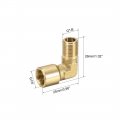 Uxcell Brass Pipe Fitting 90 Degree Elbow G1 8 Male X Female