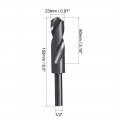 Uxcell 23mm Reduced Shank Drill Bit Hss 6542 Black Oxide With 1 2 Inch Straight