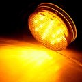 Side Marker Light 2 5 In Round Led Trailer Lamp Red And Amber Stop Turn Tail Lights For Boats Trucks Trailers Pickups Flush