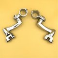 Xkh Group Motorcycle Chrome 360 Degree Adjustable Highway Peg Mounting Kit For Any Bike Equipped With 1-1 2 Inch 1 5 Front