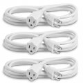 Bindmaster Heavy Duty Extension Cord Wire Power Cable Indoor 16 3 Single Outlet Feet Ul Listed White Pack 