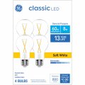 Ge Classic Led 60 Watt Replacement Soft White A19 General Purpose Bulbs 4 Pack