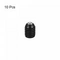 Uxcell Ball Point Set Screws 10pcs M6 X 8mm High Carbon Steel Metric Spring Hex Socket Grub Screw