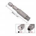 Uxcell 2 Pcs T45 Magnetic Torx Screwdriver Bits 1 4 Inch Hex Shank 2-inch Length S2 Security Tamper Proof Screw Driver Kit
