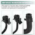 X Autohaux Engine Coolant Overflow Hose Ford Escape 1 6l 23-2016 For Transit Connect 1 Radiator Bv6z-8b081-a Bv6z-8b081-b