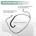 X Autohaux Engine Coolant Overflow Hose Ford Escape 1 6l 23-2016 For Transit Connect 1 Radiator Bv6z-8b081-a Bv6z-8b081-b