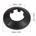 Uxcell 32mm Pipe Cover Decoration Pp Plastic Water Escutcheon Black 4pcs
