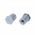 Uxcell M3x8mm Hex Head Zinc Plated Carbon Steel Blind Self Clinching Standoff 100pcs