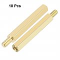 Uxcell 10pcs M3 30 6mm Female Male Thread Brass Hex Standoff Spacer Screws Pcb Pillar