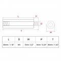 Uxcell 10pcs M3 30 6mm Female Male Thread Brass Hex Standoff Spacer Screws Pcb Pillar