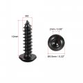 Uxcell Hex Socket Self Tapping Screws M3 X 12mm Carbon Steel Wood Screw 200pcs