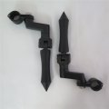 Hk Moto- Black Footpeg Footrest W Mounting Kit Clamps Fits Front Engine Guards With 1 25mm Diameter Tubing For Goldwing Vtx1300