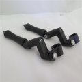 Hk Moto- Black Footpeg Footrest W Mounting Kit Clamps Fits Front Engine Guards With 1 25mm Diameter Tubing For Goldwing Vtx1300