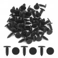 Uxcell 50 Pcs 6mm Hole Dia Plastic Fastener Rivet Fender Retainer Splash Guard Clips Replacement