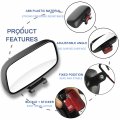 Blind Spot Mirror 1 Pack Adjustable 360 Degree Rotation Car Auxiliary Convex Wide Angle Snap Way Clip On Side Rearview