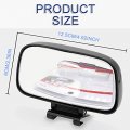 Blind Spot Mirror 1 Pack Adjustable 360 Degree Rotation Car Auxiliary Convex Wide Angle Snap Way Clip On Side Rearview