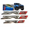 3pack Fender Rear Zr2 Emblems Badges Letter Compatible With Replacement For Silverado Colorado 84865797 Oem Black Red