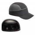 Safety Bump Cap With Reflective Stripes Lightweight And Breathable Hard Hat Head Protection Short Black 