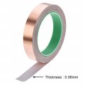 Uxcell Double Sided Conductive Tape Copper Foil Adhesive 20mm X 20m 21 8yards Length For Guitar Emi Shielding Crafts Electrical
