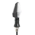 Universal Motorcycle Turn Signal Led Yellow And White Classic Style 80 Mm X 30 With 10 Thread Model 271346 Adjustable 