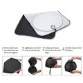 Srt Logo Universal Fit Windshield Sun Shade Silver Reflective Fabric 75 In X 37 5 One Piece Easy Folding For Dodge Jeep Cars