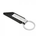 Ipick Image For Chevrolet Black Logo Silver Metal Plate Carbon Fiber Texture Pu Leather Key Chain Keychain Official Licensed