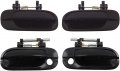Evan Fischer Front And Rear Door Handle For 2000-2006 Nissan Sentra Outside Set Of 4 Smooth Black Passenger Driver Side 