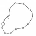 Caltric Crankcase Cover Gasket Compatible With Yamaha Yfz450r 2009 2010 2011 2012 2013 2014 2015 2016 2017 2018 2019 2020 2021