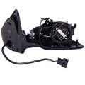 Black Left Side Mirror Fit For 1999-2010 Volkswagen Jetta Textured Glass Manual Folding Heated