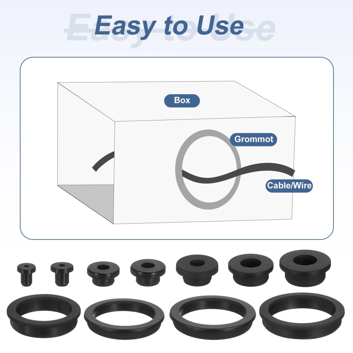 4pcs Rubber Grommets 30mm Drill Hole 21mm Id Top Hat Grommet Black Silicone Plug Gasket For Wiring Automotive