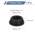 4pcs Rubber Grommets 30mm Drill Hole 21mm Id Top Hat Grommet Black Silicone Plug Gasket For Wiring Automotive