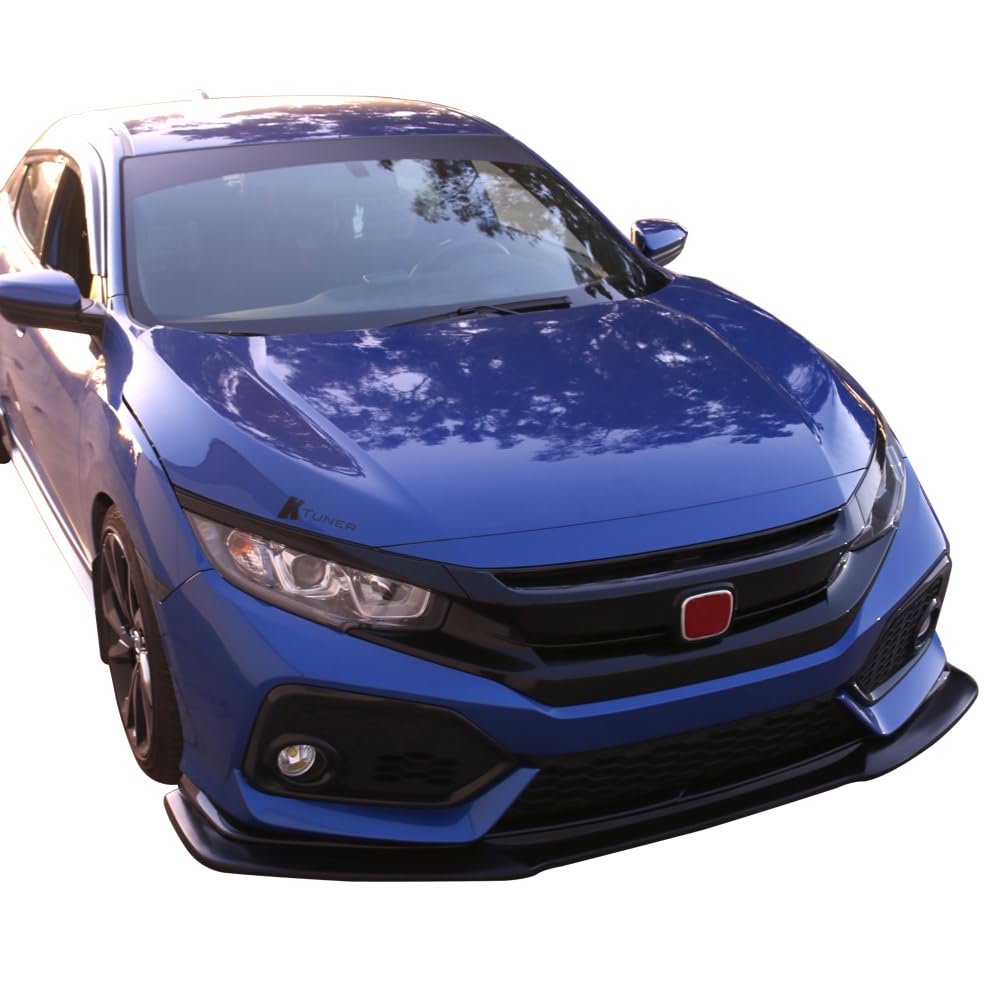 Front Bumper Lip For 2017 2021 Honda Civic Hatchback Sport Trim Gt Style Unpainted Polyurethane Under Chin Spoiler Add On