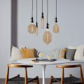 Ge Led Vintage Light Bulb Spiral Bt56 Amber Glass Edison 6 5-watt 40 Watt Replacement Dimmables 350 Lumen Medium Base 1-pack