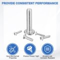 M3-0 5 X 30mm 20pcs Flat Round Head Screws 304 Stainless Steel Phillips Drive Machine Hardware Fastener For Furniture