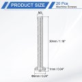 M3-0 5 X 30mm 20pcs Flat Round Head Screws 304 Stainless Steel Phillips Drive Machine Hardware Fastener For Furniture