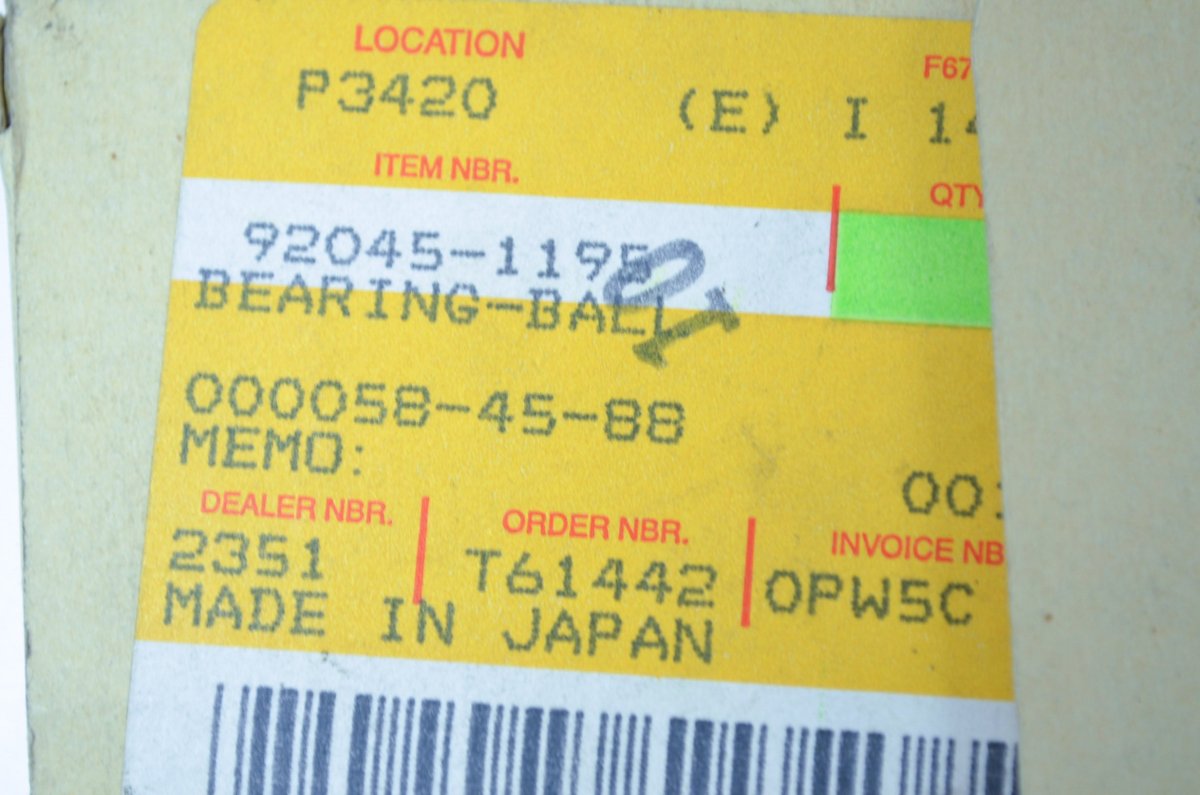 Bearing-ball Genuine Kawasaki Motorcycle Atv Part Gp