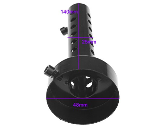 Black Motorcycle Exhaust Muffler 48mm 140mm Long Insert Baffle Can Db Killer
