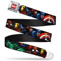 Buckle Down Big Boys Marvel Universe Superheroes Stacked Seatbelt Belt Multi Regular 