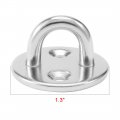 Uxcell 304 Stainless Steel 5mm Thick Ring Round Sail Shade Pad Eye Plate Boat Rigging 4pcs