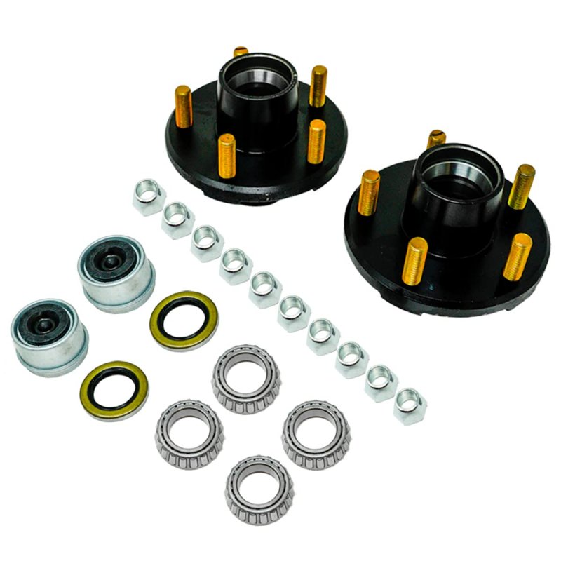 Russo 5 Lugs Trailer Idler Hub Kits On 4x4 5 2000 Lb Axle 1-1 16 Bearings