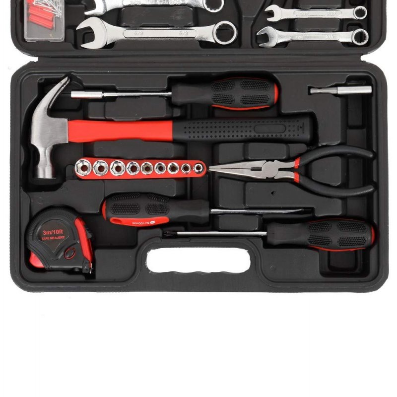 148piece Tool Set General Household Hand Kit With Plastic Toolbox Storage Case Socket And Wrench Sets