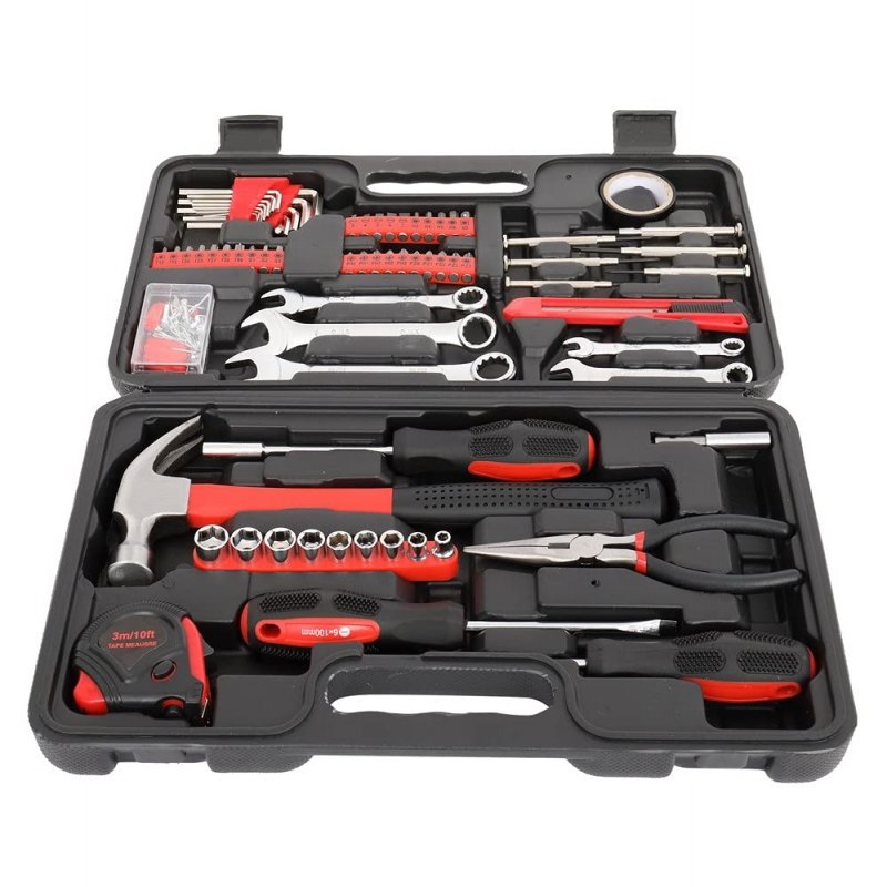148piece Tool Set General Household Hand Kit With Plastic Toolbox Storage Case Socket And Wrench Sets