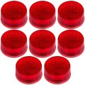 8 Pack 2 In 9 Led Round Clearance Lights Red Marker Lamps For Roof Cab And Trailer Surface Mount Waterproof Side 12v 