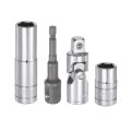 Socket Accessory Set 15mm Shallow And Deep Universal Joints 4 Hex Shank Impact Adapter With 1 2 Drive 