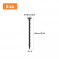 Uxcell M3 8x60mm Flat Head Sheet Metal Screws 100pcs Phillips Drive Wood Black Oxide Carbon Steel Self Tapping Drywall
