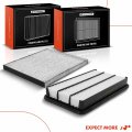 A-premium 2-pc Engine Cabin Air Filter With Activated Carbon Compatible Lexus Rx300 1999 2000 2001 2002 2003 3 0l Replace