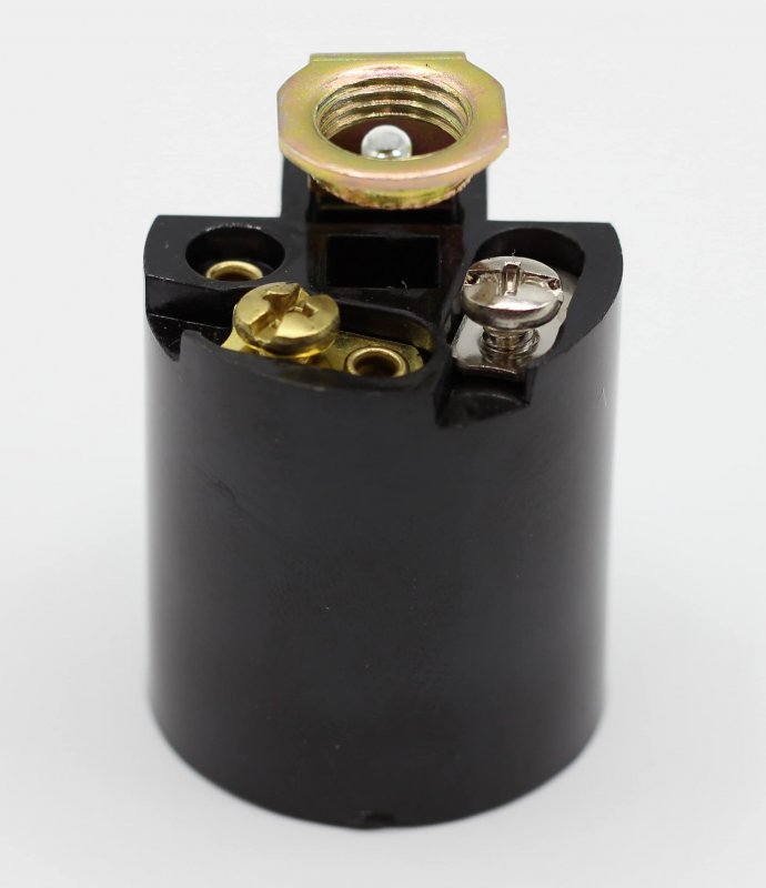 Creative Hobbiesa Elt5561a Phenolic Bakelite Medium Base E26 Fixture Socket For Incandescent Bulbs One-piece Keyless With