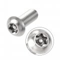 Uxcell M8x20mm Torx Security Machine Screw 20pcs Pan Head Screws Inside Column With T40 L-type Wrench 304 Stainless Steel